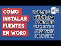 Como Instalar Fuentes en Word Windows 10 | Windows 11