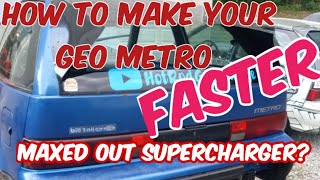 Maxed supercharger?  How to make YOUR Geo Metro Faster series EP 17 #geometro #suzukiswift #fail