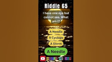 Riddle 65 | One eye, no sight #quiz #brainteasers #facts #brainyquizzes #logicgames #logicpuzzles