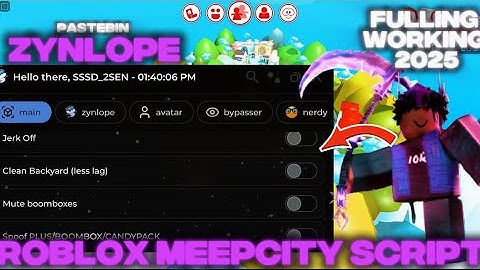 (NEW) MeepCity Script Zynlope 2025 (FULLY WORKING SHOWCASE)