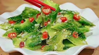 飯店的清炒苦瓜為啥這么好吃？掌握這3步，脆嫩鮮香，好吃又營養 #家常菜 #简单美食 #美食教程 #中华料理 #家常做法
