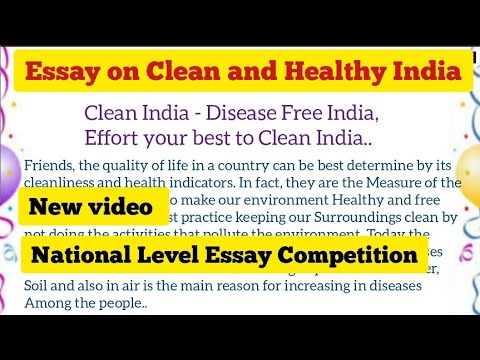 essay writing on healthy india