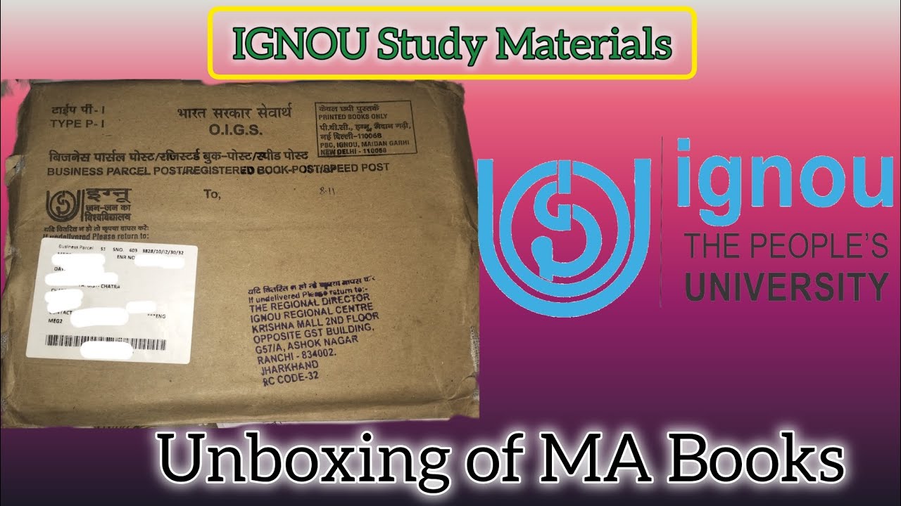 IGNOU Study Material Unboxing || Study Material || IGNOU Study Material ...