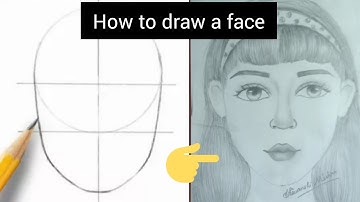How to draw a face for beginners /simple method to draw a face #modernartclass
