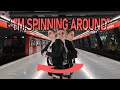 Im spinning around on the barcelona metro