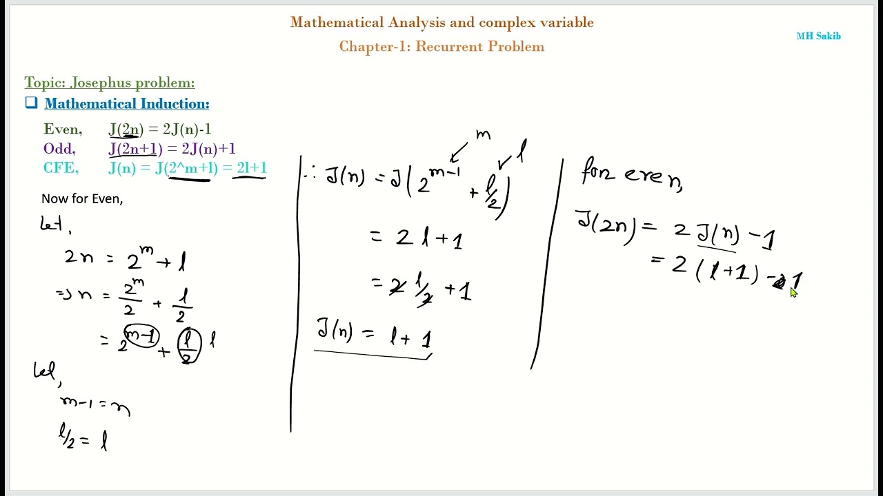 1.4.2. Josephus Problem(Lecture 2) || Mathematical Induction || For Computer Science