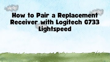 How to Pair a Replacement Receiver with Logitech G733 Lightspeed