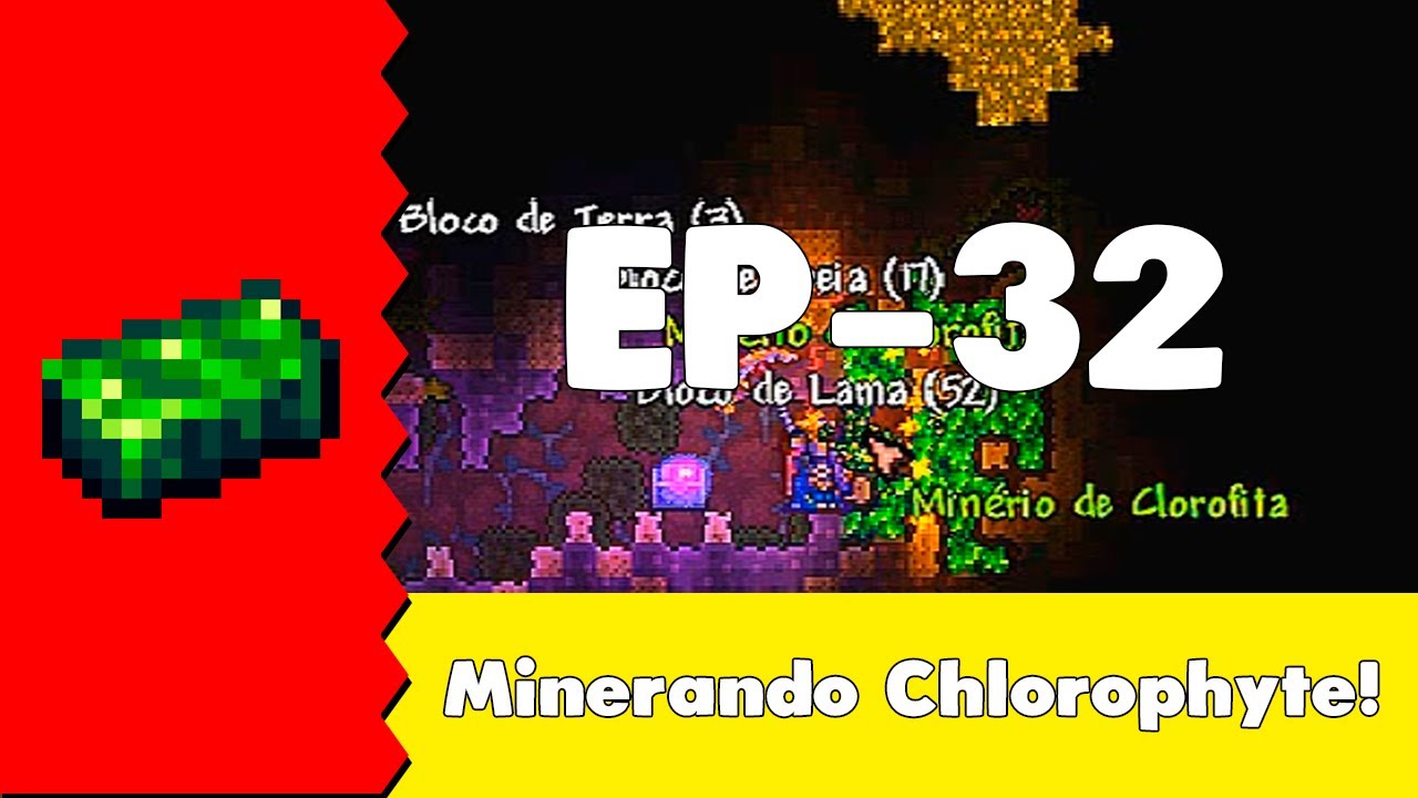 Terraria 1.4 para Iniciantes 32 Minerando Chlorophyte PT BR YouTube