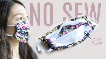 DIY MASK FOR BEGINNERS! - FILTER POCKET, NO SEW, NO STITCH!