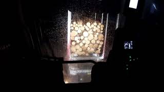 Download Lagu Unloading a load of Timber From a Timbertruck #1 MP3