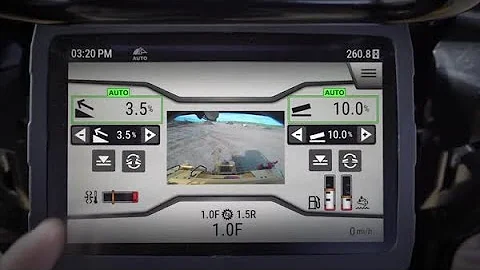 Cat® Next Gen Dozer Monitor: Slope Assist Increment Decrement Select