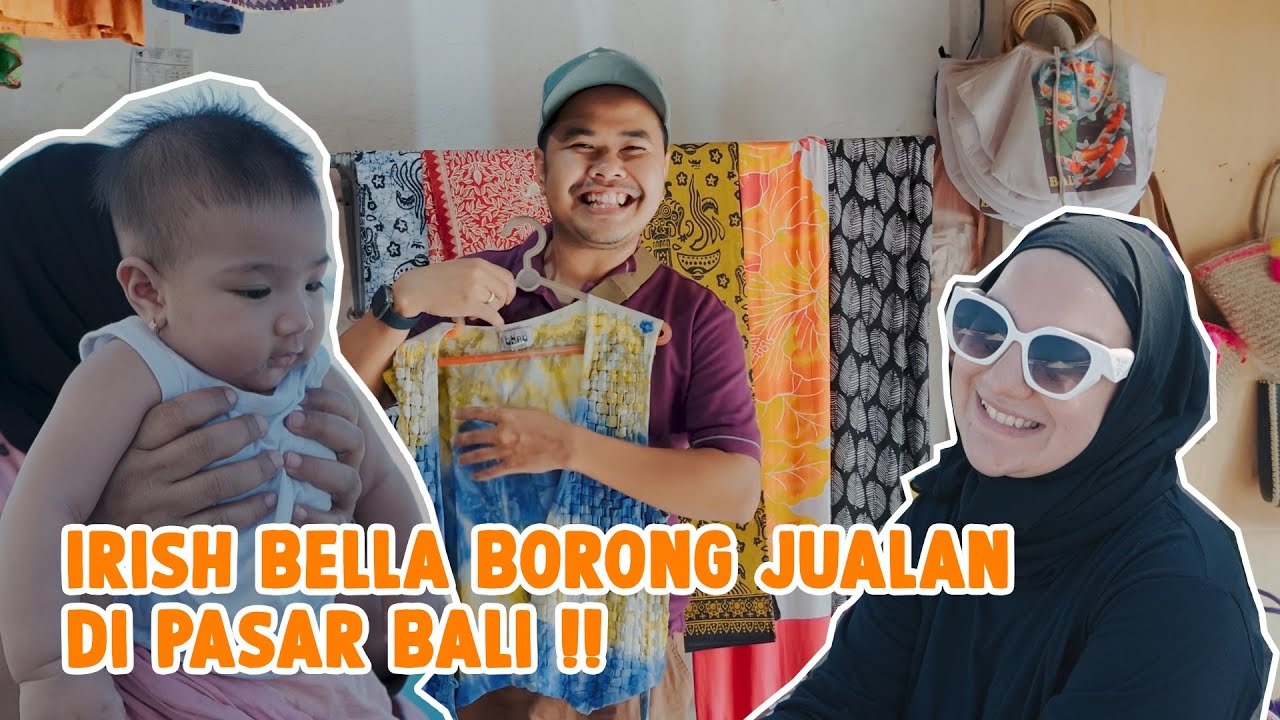 Ajak Tim Aish TV Belanja di Pasar Bali, Mommy Irish Bella Borong Baju Barong dan Topi Rajut!