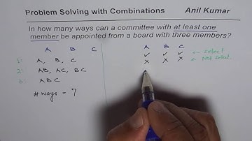 Number of Combinations from n distinct objects taken at least one at a time
