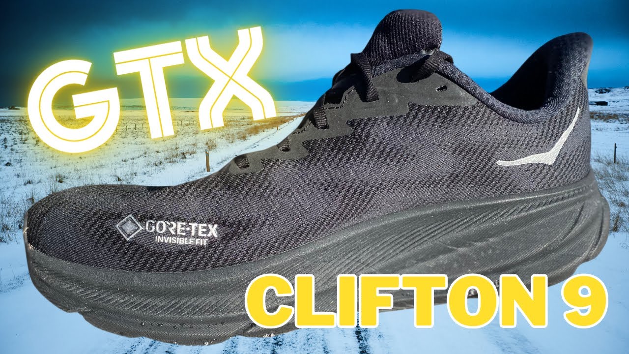 HOKA Clifton 9 GORE-TEX Women's Shoes Black/Black - Running Warehouse Europe