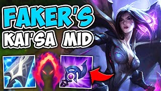 I COPIED FAKER'S AP KAI'SA MID BUILD AND IT'S 100% BUSTED (ONE SHOT WITH W)