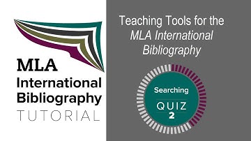 [SEE UPDATED VERSION ON VIMEO] Teaching Tools for the MLA International Bibliography on EBSCO