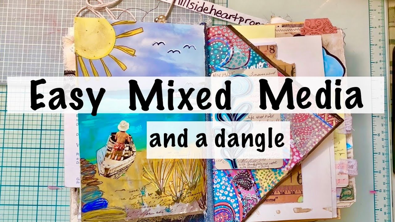 Art Journal With Me | Junk Journal Mixed Media - YouTube