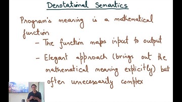 Compiler Design Module 62 : Ways of Specifying Semantics