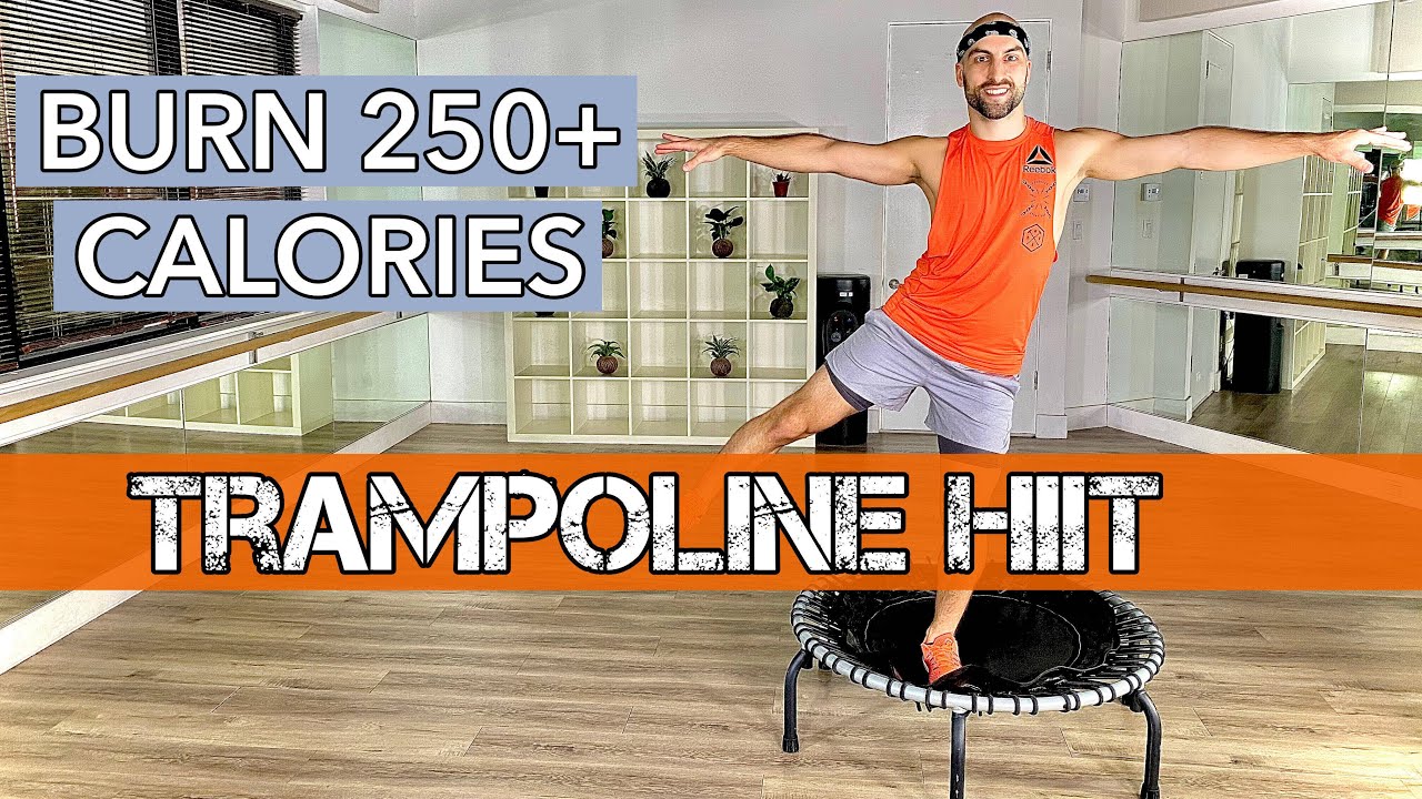 ROUND 3 30Minute HIIT TRAMPOLINE WORKOUT Mini Rebounder Fitness