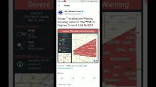 Lima, Ohio Severe Thunderstorm 5-10-20