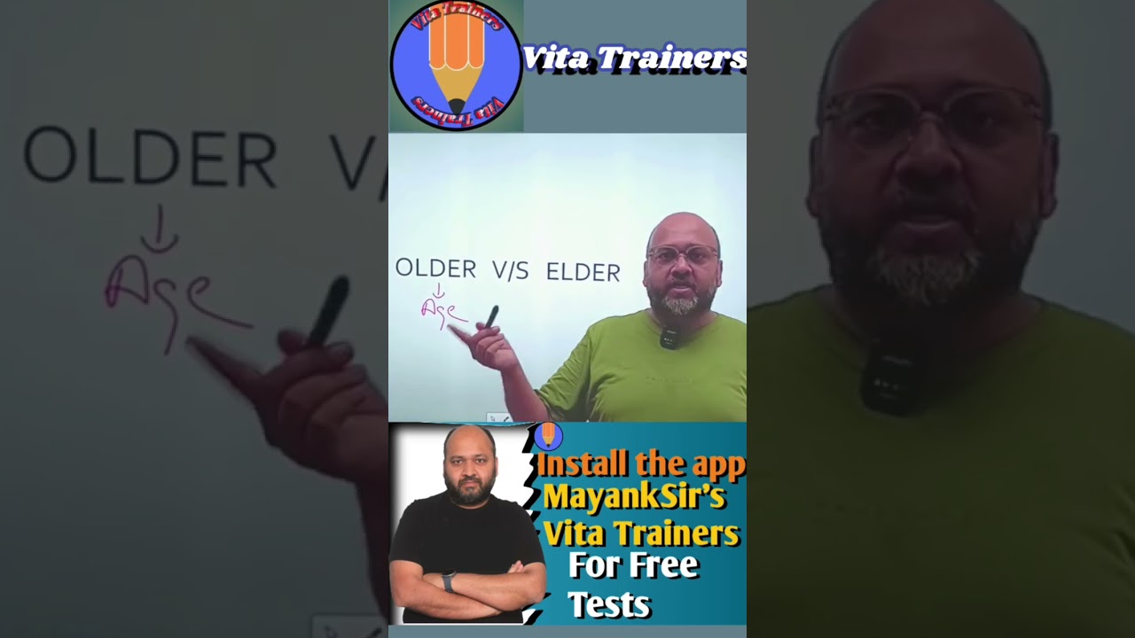 older v/s elder #englishlanguage