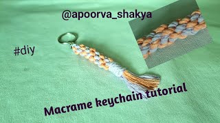 Macrame keychain tutorial|how to make keychain with Chinse knot apoorva_shakya shortsfeed macrame