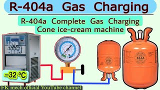 R-404a gas charging || Cone Ice cream machine gas charging -32 ⁰C screenshot 3