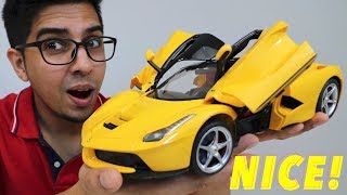 Today we unbox and play with a cool $39.99 la ferrari rc! its high
amount of detail, this car looks the real deal! for your own check
out: http://bit.ly...