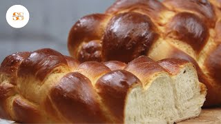 How to make fluffy Challah Bread - EASY 4 Braid