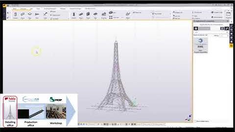 Mini Eiffel tower produced with Tekla, Steel Projects PLM and Ficep!