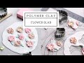 DIY Polymer Clay Flower Slab Making