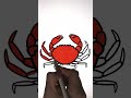 How to Draw Sea Animals | Drawing and Coloring a Crab #art #drawing #animals