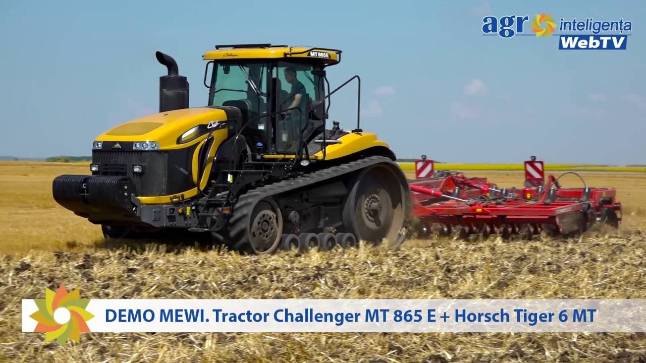 DEMO MEWI: Tractor Challenger MT 865 E + cultivator Horsch Tiger 6