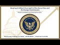Hearing Entitled: Oversight of the Securities and Exchange Commission