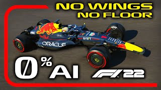 Can You Beat 0% AI with NO FRONT WING, REAR WING & FLOOR on the F1 22 Game?! (F1 22 100% Damage Car)