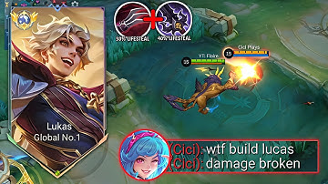 GLOBAL LUCAS NEW ATT SPEED AND LIFESTEAL BUILD!(insane damage) - LUCAS NEW BEST BUILD 2025