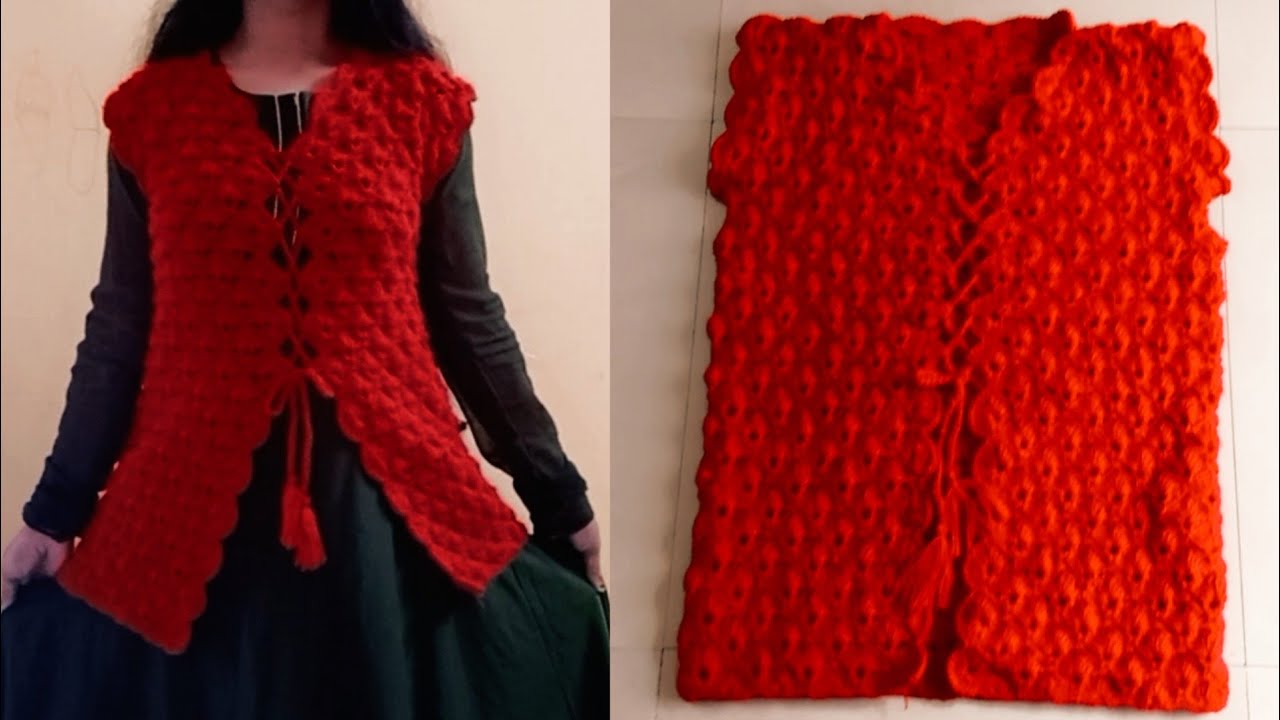 लाल रंग का स्वेटर ||crochet new sweater(part 1)||allhometips