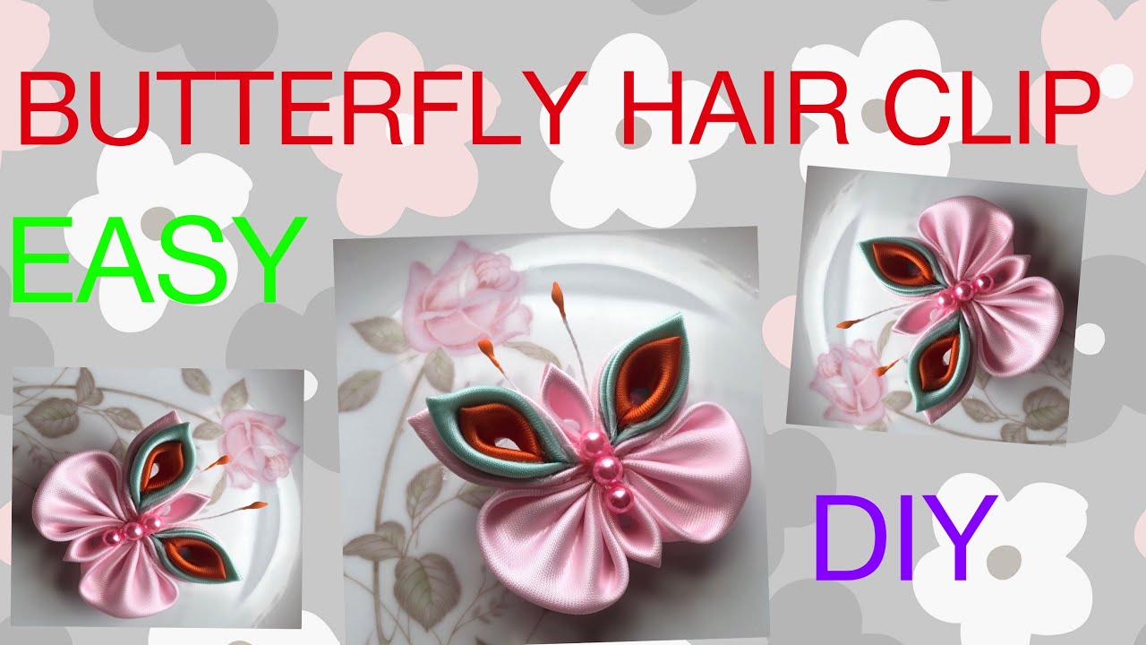 How To Make Ribbon Butterfly Hair Clip Ribbon Butterfly Hair ClipDIY