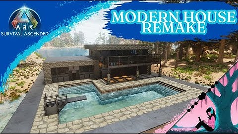 Ark: Survival Ascended | Modern House w/Pool! (Speed Build)