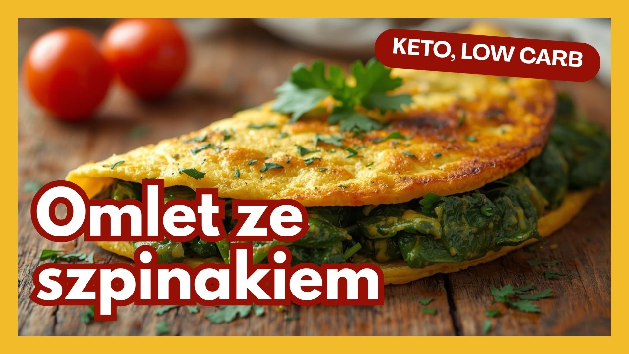 Omlet ze szpinakiem i serem - przepis (keto, low carb)