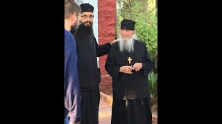 Elder Ephraim of Arizona is blessing pilgrims