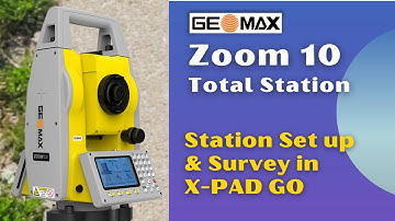 Geomax Zoom 10 Total Station l Station Set Up and Survey in X-PAD GO l Surveying with TS Zoom 10