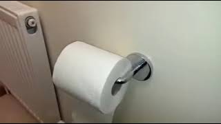 Tactically reloading toilet papers.