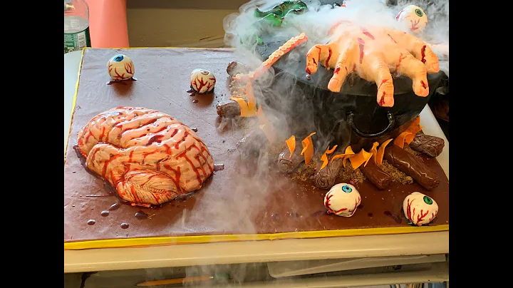 Spooky Halloween Cauldron Cake