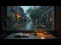 ☕ Rainy Café Ambience – Cozy Window Rain Sounds for Study, Relax & Sleep (2 Hours)
