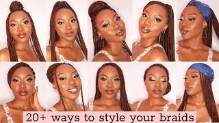 20+ Easy ways to style your box  braids