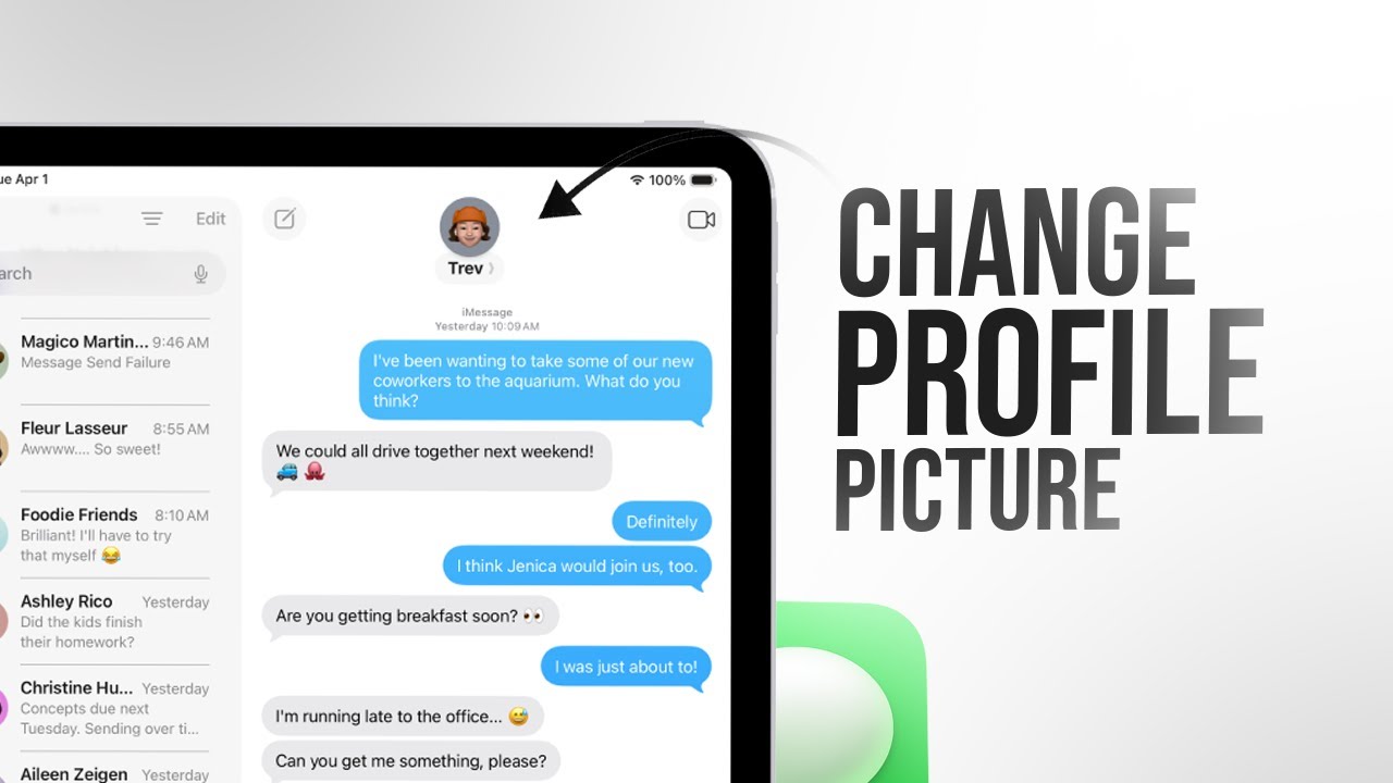 Cara Message Profile How to Change your Profile Picture on Text Messages on iPad (tutorial ...