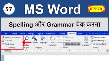 Check Spelling & Grammar in MS Word| Find synonyms in MS Word| Word Count| Review Tab in MS Word -57