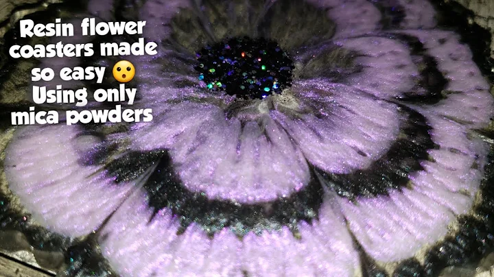 Game changer 😮 Resin flower coasters using only mica powders 😮 Collaboration with @live sleep resin