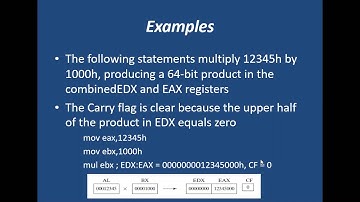 Lecture 11 MUL, IMUL